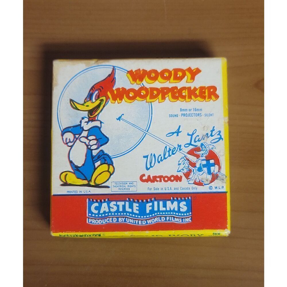 Vintage CASTLE FILMS Woody Woodpecker 8mm Movie(Box Only) #A85